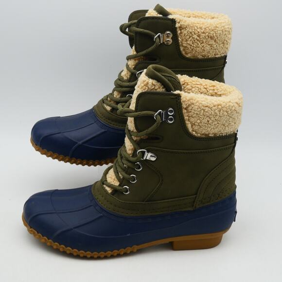 Tommy Hilfiger Shoes - NEW Tommy Hilfiger Women's 8 Rainah Winter  Snow Rain Duck Boots Green Blue